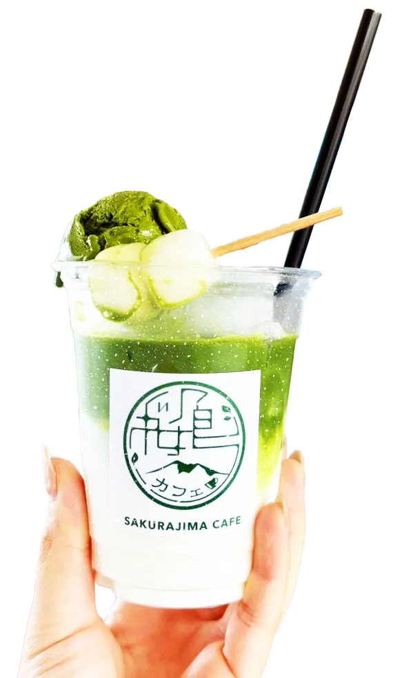 濃厚な抹茶と鹿児島牛乳を使用した抹茶ラテ